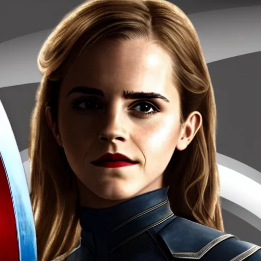 Image similar to emma watson as captain america