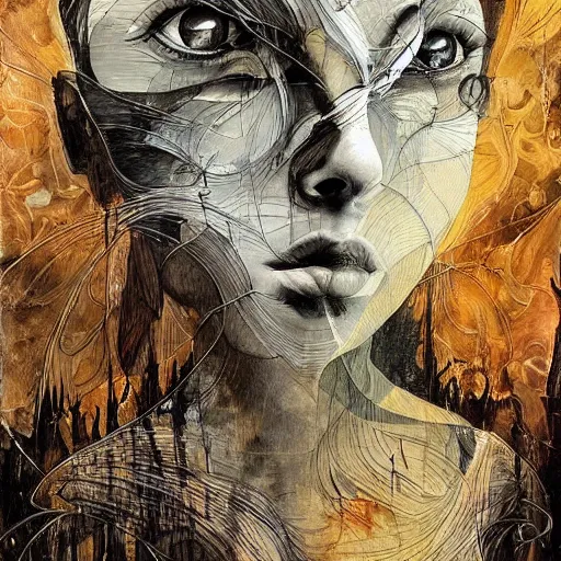 Image similar to looking at the full moon, transparent soul leaving the body, intricate details, brushstrokes, art by loish, dave mckean