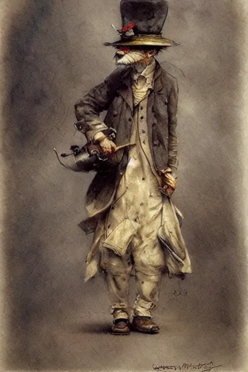 Prompt: ( ( ( ( ( gentlerobot wearing hat ) ) ) ) ) by jean - baptiste monge!!!!!!!!!!!!!!!!!!!!!!!!!!!