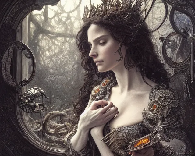 Prompt: photography of laurie lipton, deep focus, d & d, fantasy, intricate, elegant, highly detailed, digital painting, artstation, concept art, matte, sharp focus, illustration, hearthstone, art by artgerm and greg rutkowski and alphonse mucha