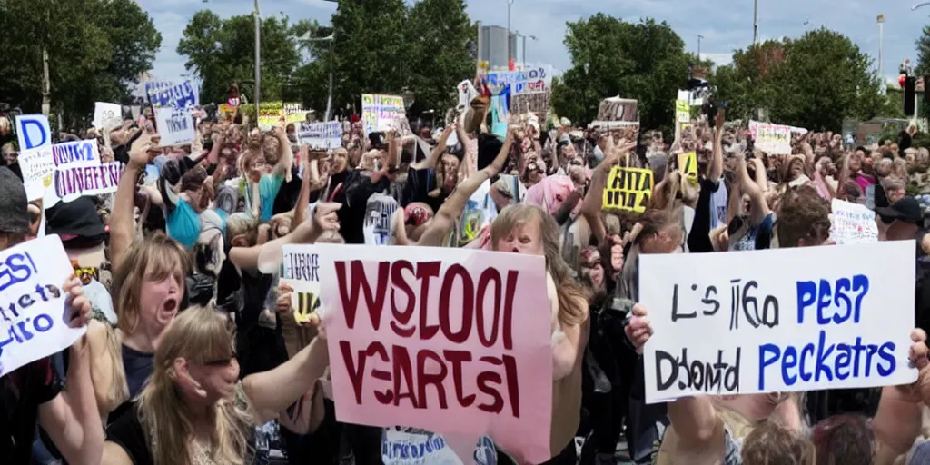 Prompt: Westboro baptist church protest