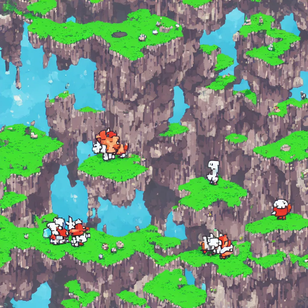 Image similar to mimiga village from cave story