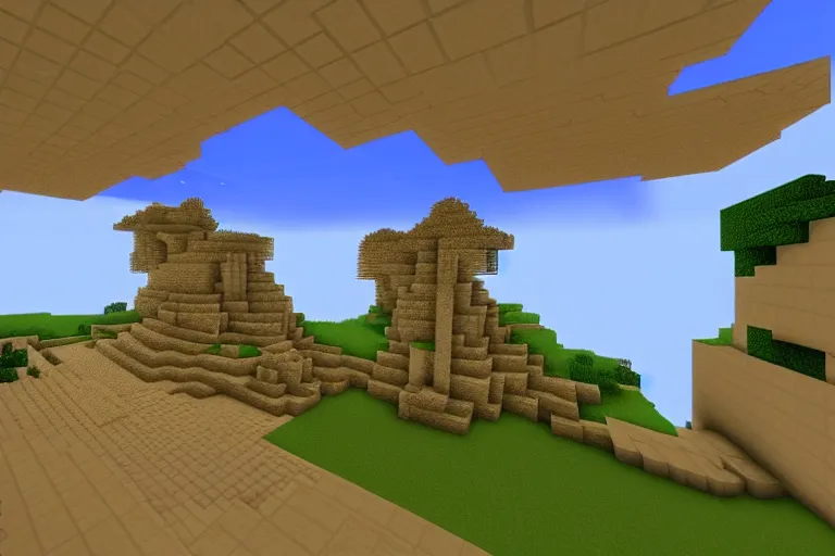 Image similar to minecraft aether, heaven in minecraft, angelic lighting, absolutely breathtaking and beautiful
