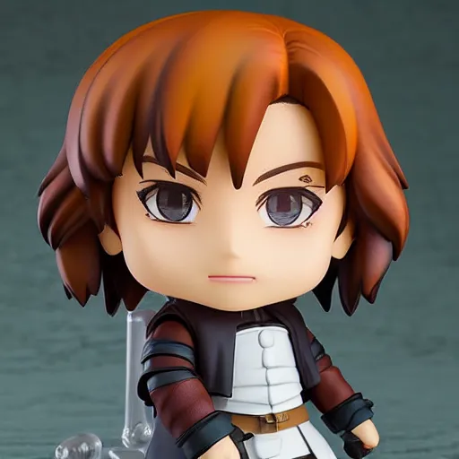 Prompt: Best photograph of Jamie Fraser nendoroid figure photo 50 mm studio lighting