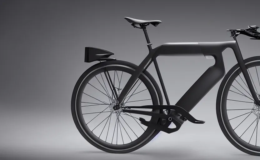 Prompt: Concept bicycle designed by Tesla, professional photo