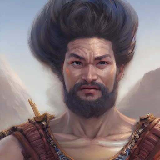 Prompt: san goku as a realistic fantasy d & d character, closeup portrait art by donato giancola and greg rutkowski, realistic face, digital art, trending on artstation