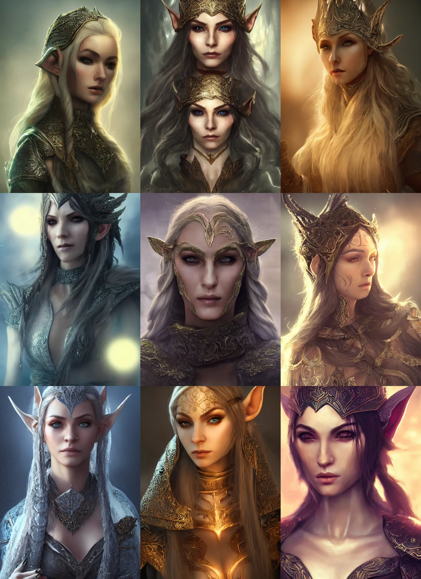 Prompt: elven female thief with a very beautiful face and centered eyes wearing full intricate clothing, full body concept art, soft focus, oil canvas, interesting lights, ultra detailed, octane render, 4K, dystopian, micro details