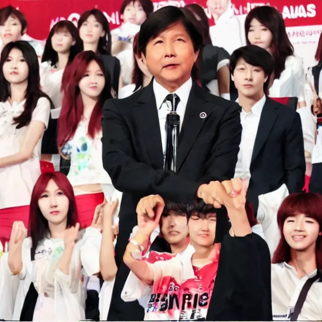 Image similar to bongbong marcos in kpop concert