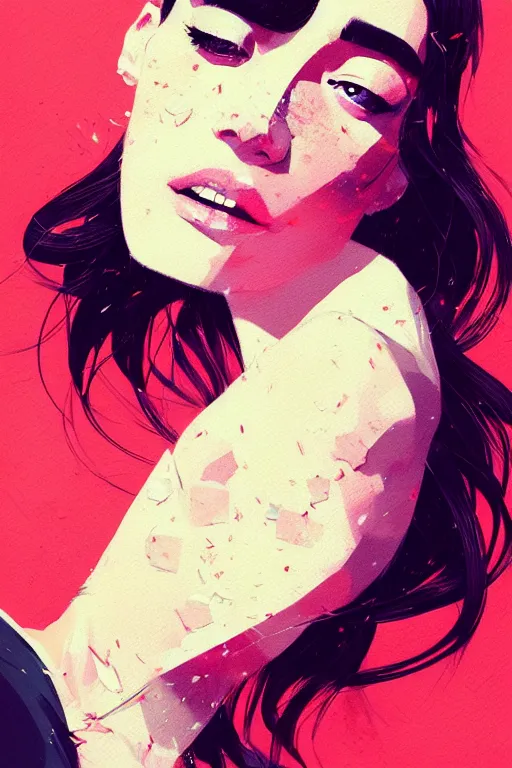 Image similar to a ultradetailed beautiful portrait panting of a stylish woman sitting on a pile of cash, by conrad roset, greg rutkowski and makoto shinkai, trending on artstation