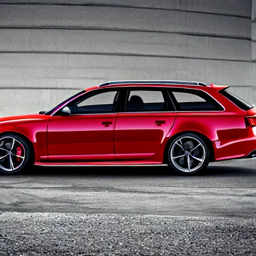 Denim Blue Audi A4 B8 Avant (2012) on a mountain road, Stable Diffusion