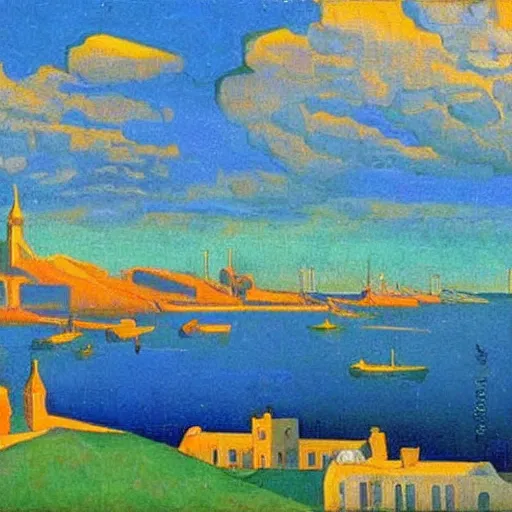 Prompt: city of stavropol, city landscapes, city photos, art by nicholas roerich,