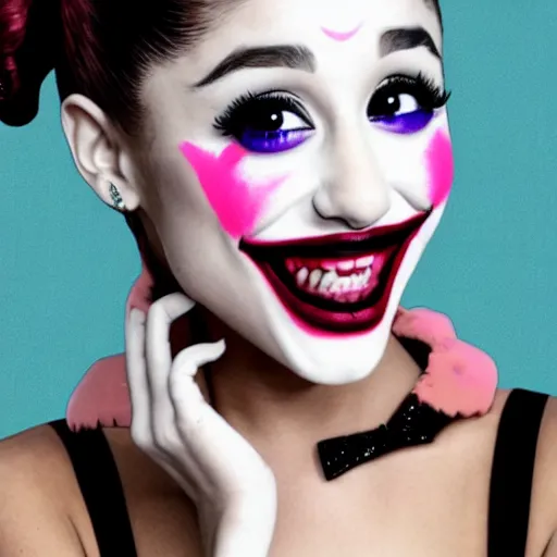 Prompt: ariana grande as a joker