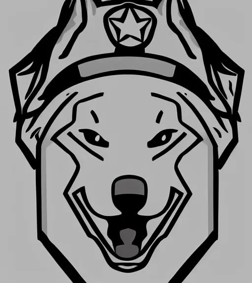 Image similar to expressive stylized master furry artist digital line art painting headshot official portrait character study of the anthro male anthropomorphic german shepard fursona animal person officer wearing clothes military general uniform