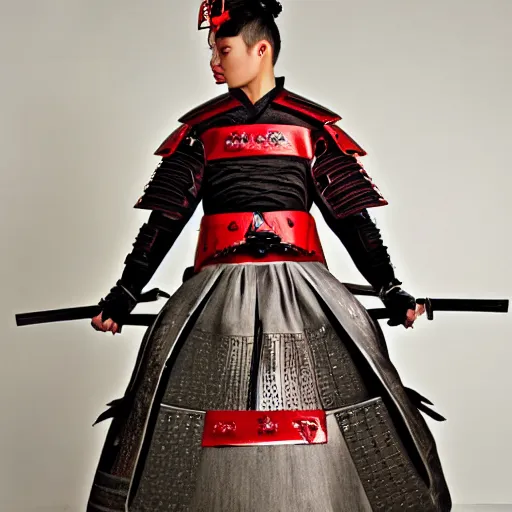 Prompt: Samurai armor dress