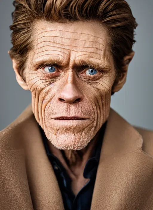 Image similar to photo of Willem Dafoe by Joshua Hoffine, detailed, award winning, Sony a7R