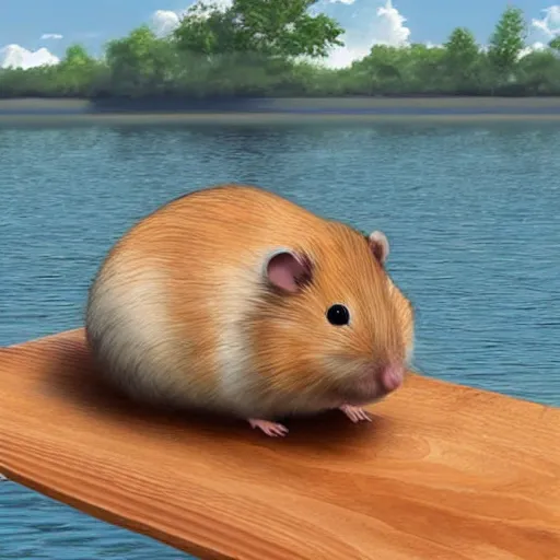 Prompt: a giant hamster boat photorealistic