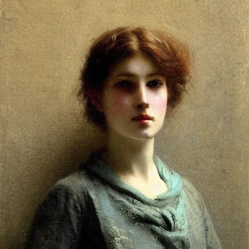 Prompt: portrait of a female android!!!!!! by charles amable lenoir