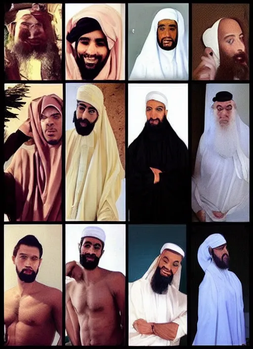 Image similar to the prophet mohammed instagram thirst trap photo shoot, perfect faces