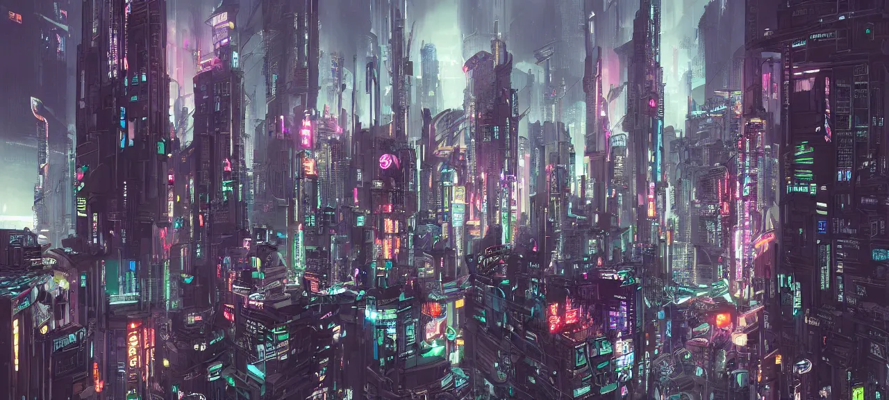 Image similar to Cyberpunk City, by Bjorn Barends