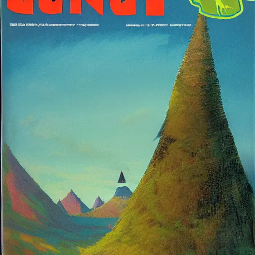 Image similar to cover of the magazine called Gnome in 1995 in the style of Arkhip Kuindzhi