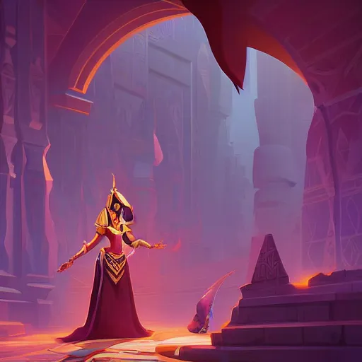 Image similar to egyptian princess in her royal chambers icon vector minimalist warcraft, loftis, cory behance hd by jesper ejsing, by rhads, makoto shinkai and lois van baarle, ilya kuvshinov, rossdraws global illumination