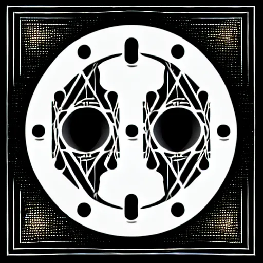 Prompt: unique art nouveau deco hole through black and white sky and cloud themed circuit design, svg, vector art, panel for cnc plasma, laser, stencil,