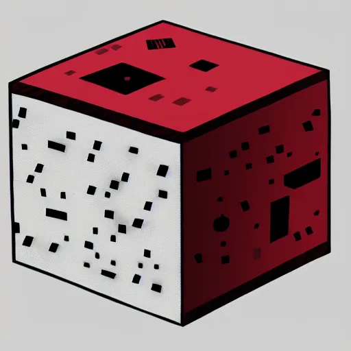 Prompt: boxy, cube, square, a computer coated in, skin, flesh, blood, guts and teeth, artstation