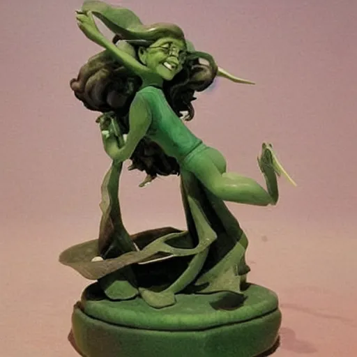 Image similar to A digital art. A rip in spacetime. Did this device in her hand open a portal to another dimension or reality?! Harry Potter, jade sculpture by Dustin Nguyen neat