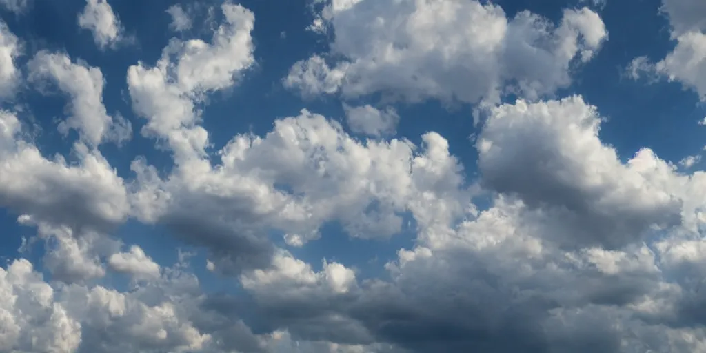 Prompt: sky with clouds as a seamless skybox texture