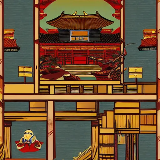 Prompt: edo style video game graphics