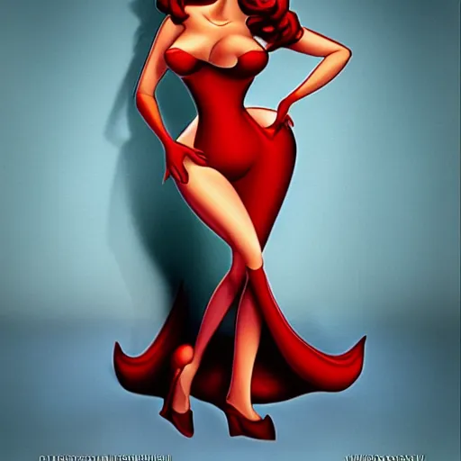 Image similar to Jessica rabbit as a real human being photo