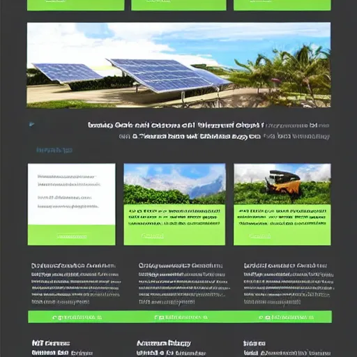 Image similar to website homepage concept ui design of a renewable solar energy installation company in oahu hawaii