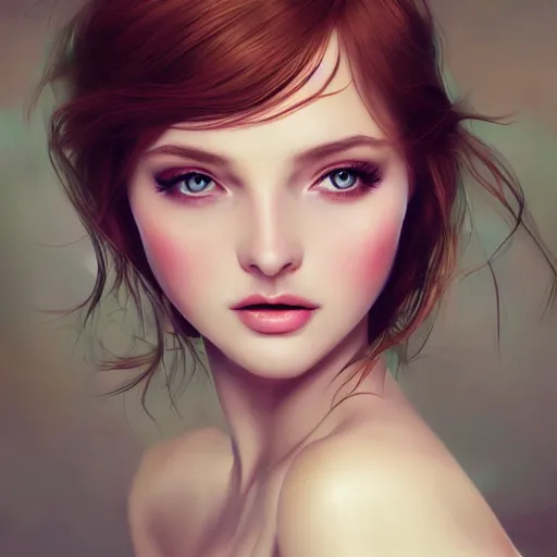 Image similar to a gorgeous female photo, professionally retouched, soft lighting, wearing sundress, illuminated by moonlight realistic, smooth face, redhead goddess, perfect eyes, wide angle, sharp focus on eyes, 8 k high definition, insanely detailed, intricate, elegant, art by artgerm and wlop