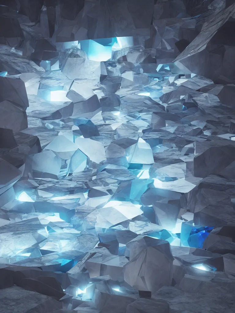 Image similar to sapphire crystal, beeple, octane render, unreal engine