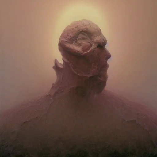 Prompt: Arcane Neural Network, illustrated by Zdzisław Beksiński, artistic interpretation, trending on artstation, 4k, 8k