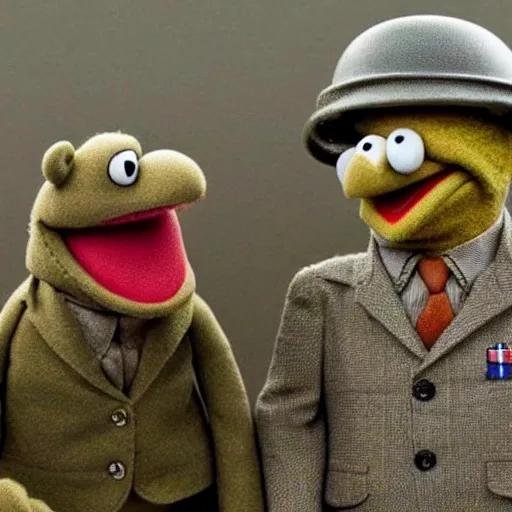 Image similar to the muppets in saving private ryan