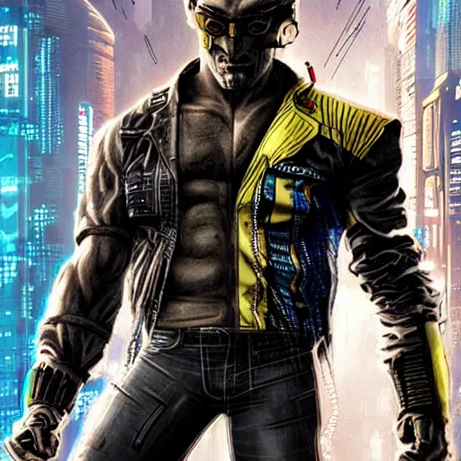 Prompt: Cyberpunk Wolverine