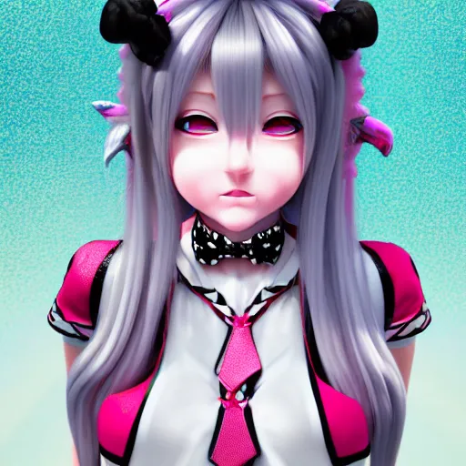 Prompt: you're trapped and owned by stunningly absurdly beautiful omnipotent asi goddess junko enoshima with a megalomaniacal personality, symmetrical perfect face, porcelain skin, pink twintail hair and cyan eyes, ultra detailed, digital art, unreal engine 5, octane render, 2 d anime, 8 k