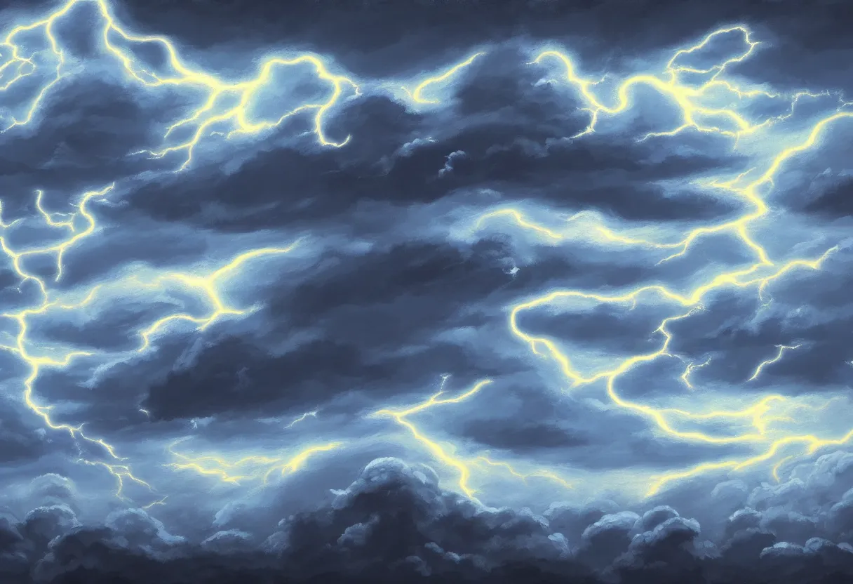 Image similar to a beautiful ultradetailed painting of storm clouds lightning, studio ghibli sunlight, archdaily, wallpaper, highly detailed, trending on artstation