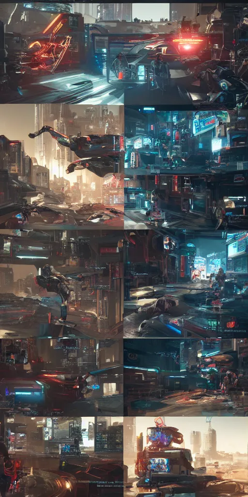 Image similar to concept art, design drawings, instructions, various mechanical prostheses that can enhance human function, cyberpunk 2 0 7 7, precision, high detail, 8 k.