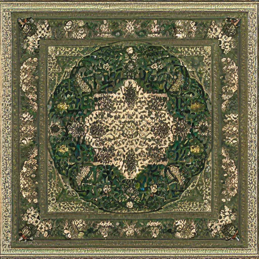 Prompt: 5 0 mm photorealistic sharp octane render of green persian rug texture with huge kiwi fruits ornaments, ultra detailed, baroque, top view, symmetrical, beautiful, square, trending on artstation, unreal render, 4 k, light and shadows