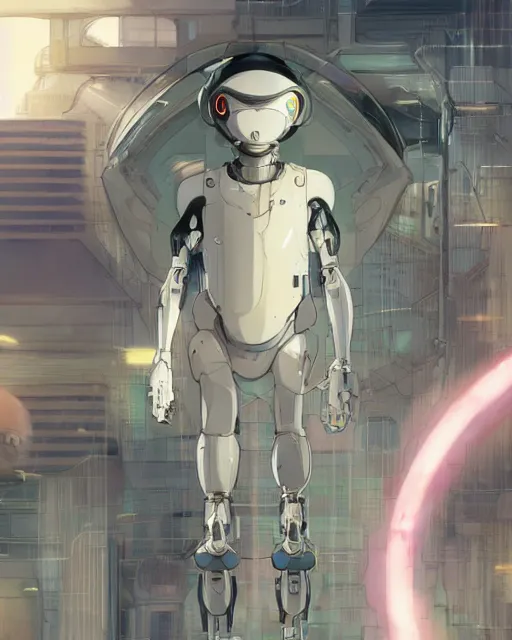 Image similar to character concept of a rodent, cybernetic enhancements, art by makoto shinkai and alan bean, yukito kishiro