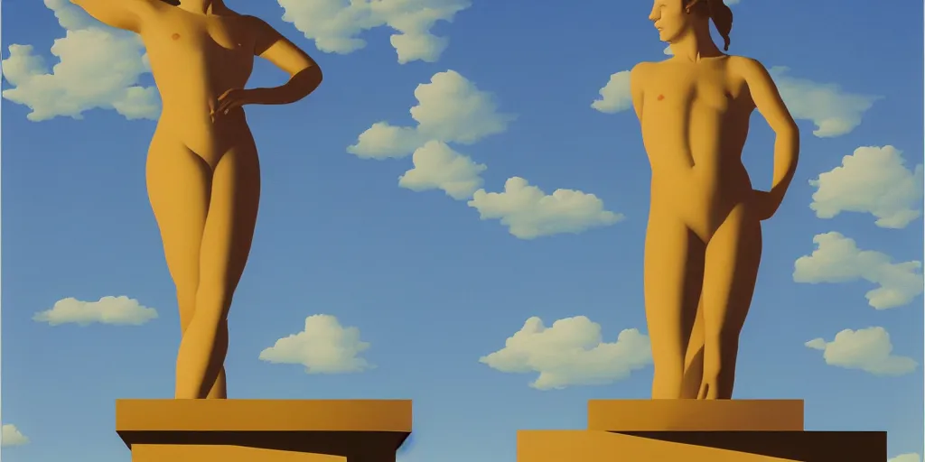 Image similar to statue, blue sky, summer evening, kenton nelson