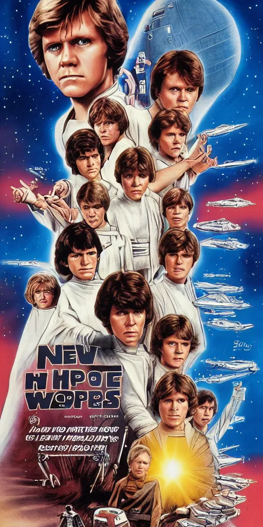 Prompt: variant of a new hope poster