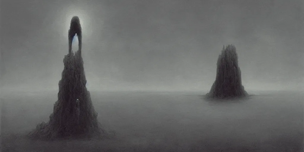 Prompt: Abyss by Zdzislaw Beksinski