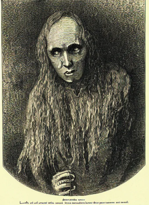 Image similar to illustration of shane madej from the dictionarre infernal, etching by louis le breton, 1 8 6 9, 1 2 0 0 dpi scan, ultrasharp detail, clean scan