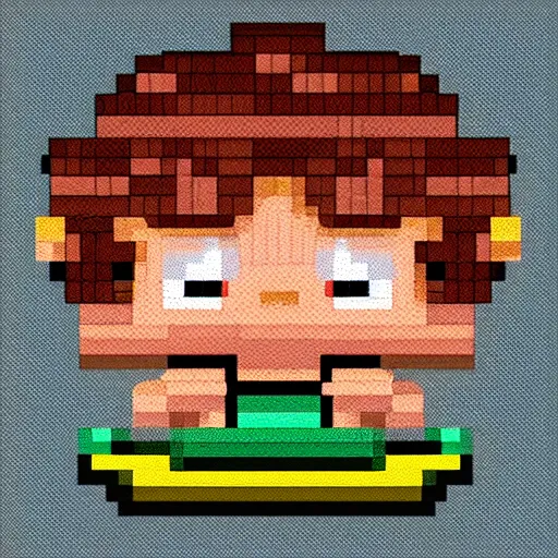 Image similar to pixel art avatar of a little buddha