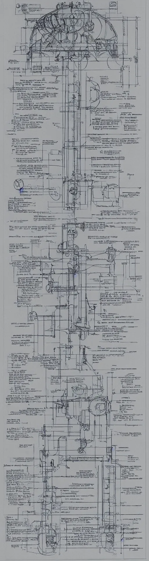 Prompt: blueprints of a time machine extremely detailed, realistic information, legible text in english, font arial