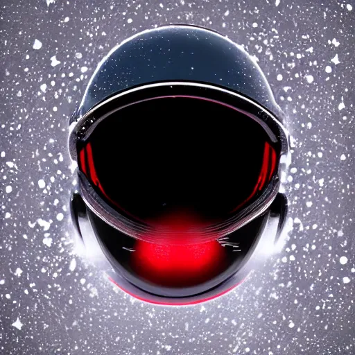 Prompt: glittering white snow dunes pitch black night sky filled with stars, red and white glowing spears orbit far above, an astronaut's cracked helmet is stuck in there ice around metallic debris, hard sci-fi style 8k 4k trending on artstation hyper-realism