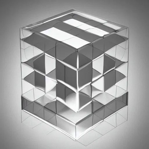 Image similar to transparent cube, 3 d render